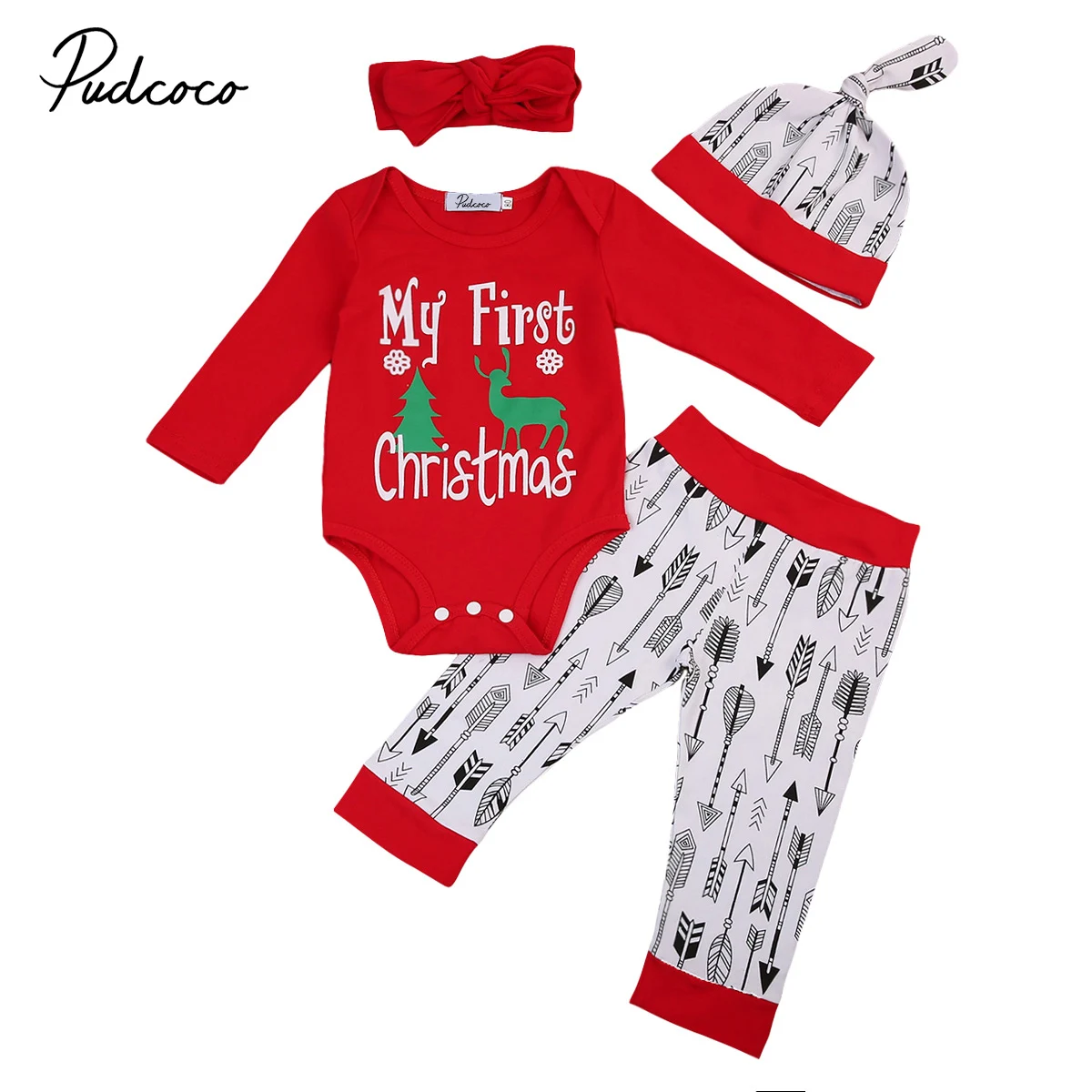 Christmas Baby Clothes Infant Toddler Baby Boys Girls Clothes Set Long