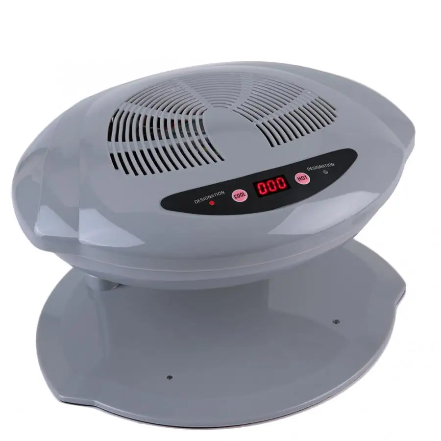 2 in 1 Grey Cool/Warm Air Blow Temperature Sensor Nail Polish Dryer Machine EU Plug 220V Nail Dryer