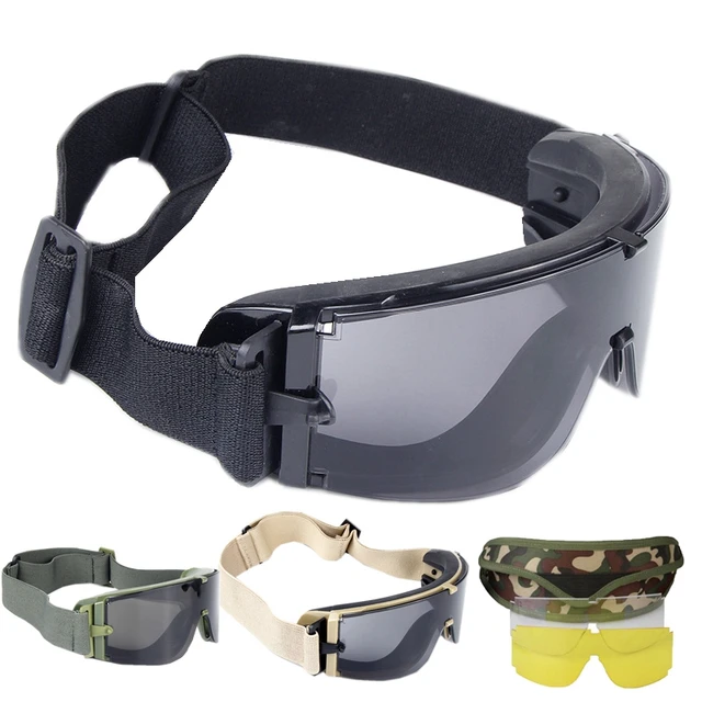 US $9.42 Black Tan Green Military Tactical Goggles Airsoft Glasses Outdoor Sports Paintball Glasses Shooting