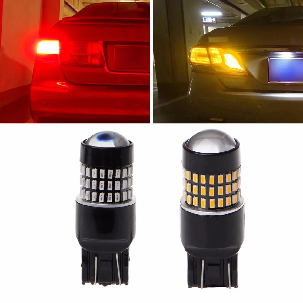 2pcs 12V 24V T20 3014 78SMD LED Super Bright Car Reverse Brake Tail Light Turn Signal Lamp