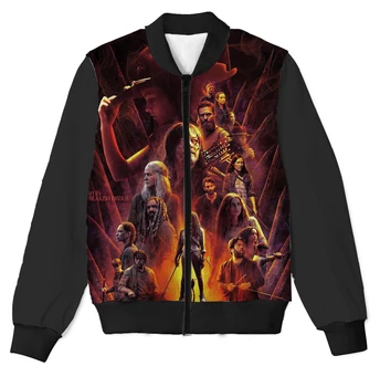 

REAL American US SIZE Custom TWDS 9 B 3D Sublimation print Zipper Up Jacket plus size 4XL 5XL 6XL