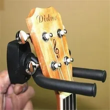 Hot 1 Pcs Guitar Stand Hanger Hook Holder Wall Mount Stand Rack Bracket Display Bass Ukulele Guitar Stand String Accessories wall mount string rotating guitar hanger black