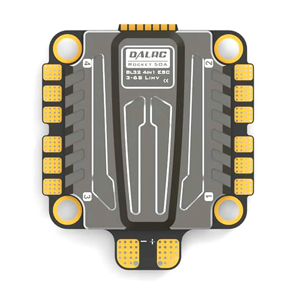 DALRC 4 в 1 ESC 40A 45A 50A Бесщеточный 3-6S Blheli_32 LIHV DSHOT200 готов для FPV Racg совместимый w/F05 F722 FC - Цвет: 50A