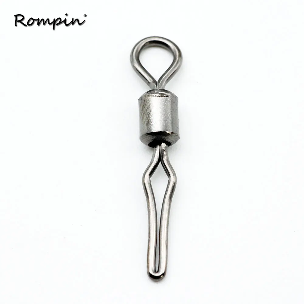 

Rompin 50pcs/bag Swivel side line clip fishing tackle fishhooks and crap fishing connector fishing swivels with snap