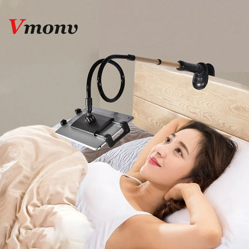  Adjustable Tablet Phone Stand Holder For iPhone 8 Ipad Pro 12.9 Samsung Kindle 5-13 Inch Lazy Bed D
