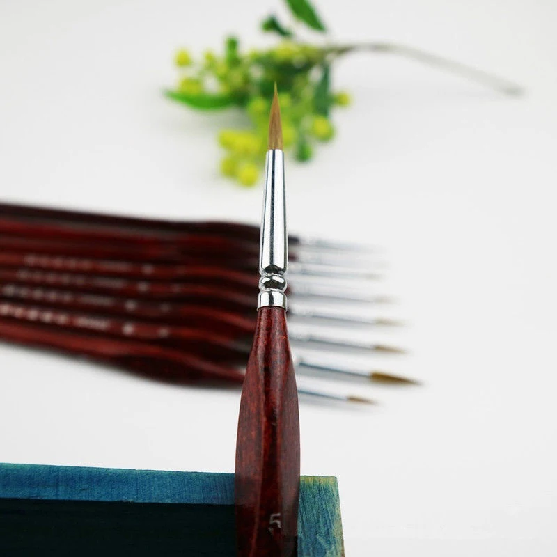 

Nylon Hair Paint Brush Hook Line Pen Detail Art Nail Brushes for Acrylic Watercolor Oil QP2