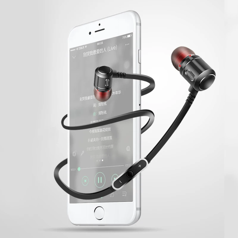 LemonMan металлические беспроводные наушники стерео Bluetooth наушники с HD микрофоном в ухо наушники для iPhone 8 Android телефон
