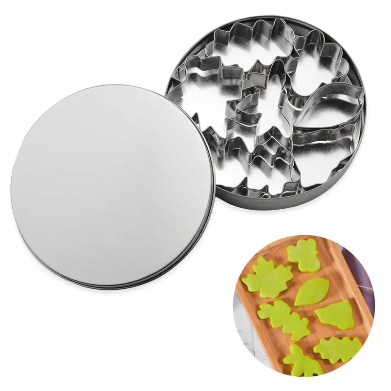 

7PCS/Set Stainless Steel Cookie Cutters Plant Style Cookie Cutter Cake Mold set Cake Mousse Fondant Jelly Kitchen Baking Tools