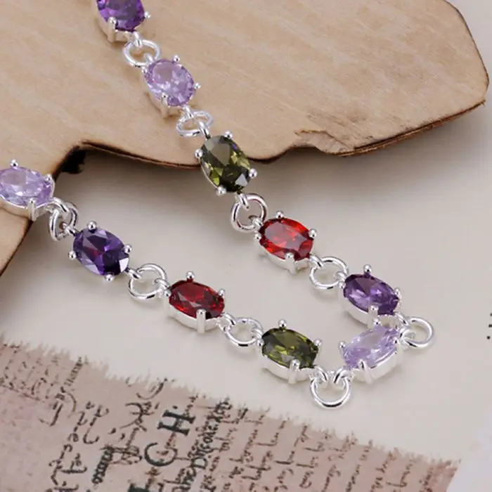 

925 jewelry silver plated jewelry bracelet fine fashion rose bracelet top quality wholesale and retail SMTH258