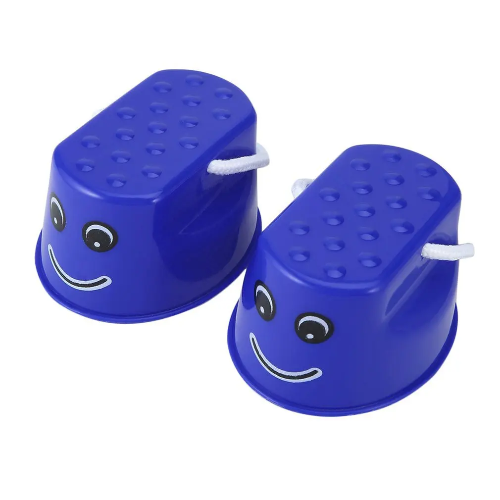 

2PCS Jumping Stilts Toys Portable Smiley Face Shoes to Keep Balance For Children Outdoor Plastic Balance Training Tool Toy Gifts