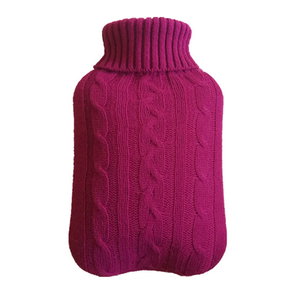 

2000ml Heat Preservation Protective Removable Warm Hot Water Bottle Safe Cold-proof Winter Cover Large Knitted Washable
