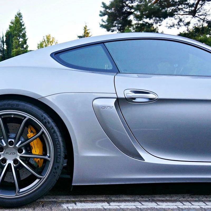 Для Porsche 981 Cayman углеродное волокно боковой Впускной воздуховод с глянцевым