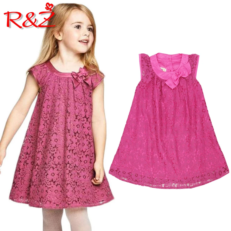 

R&Z Baby Girls Dress 2018 Summer Style Lace Casual Princess Children's Clothing Vestidos Infantis Toddler Girls Kids Clothing k1