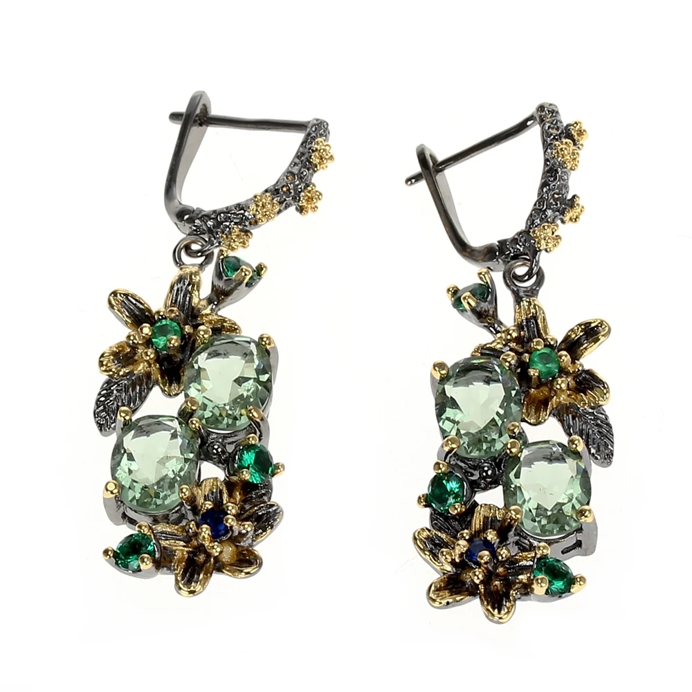 WE3874 vintage luxury zirconia  drop earrings women (4)