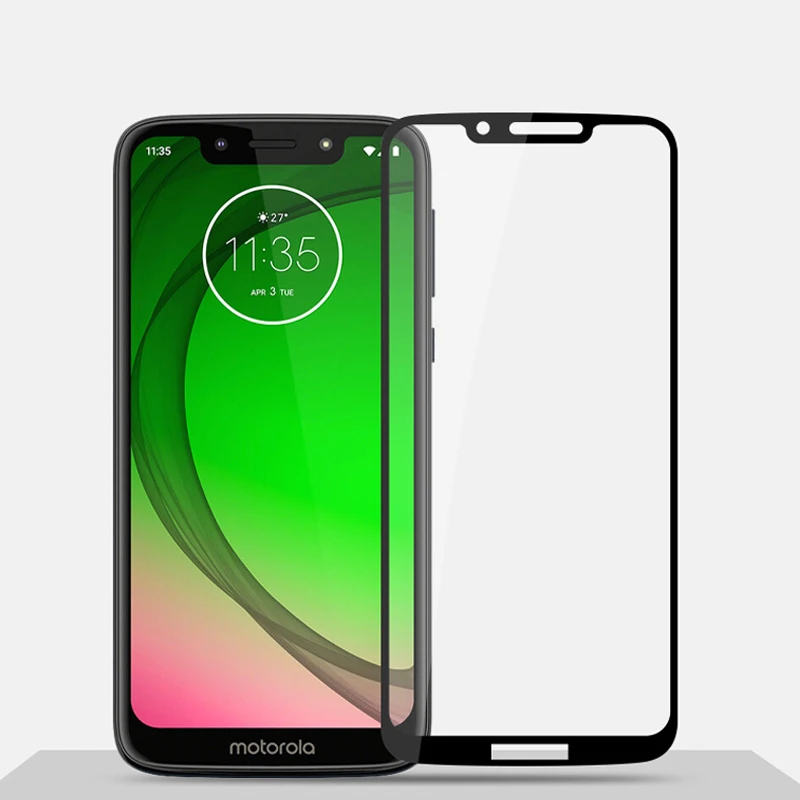 Закаленное стекло с полным покрытием для Motorola Moto G7 Play Защитная пленка экрана