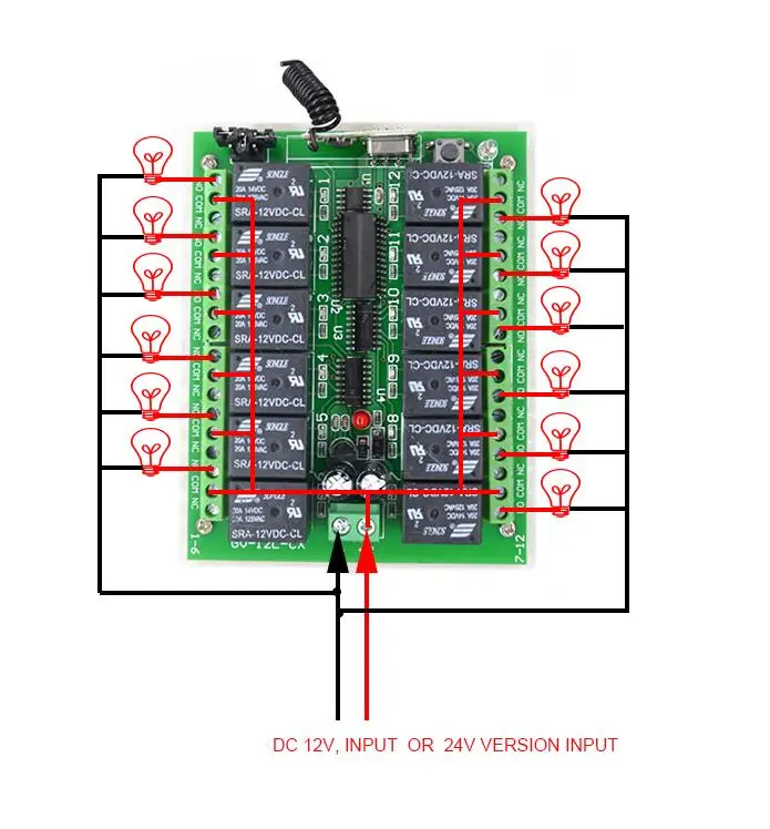 DC 12V 24V 10A 12 CH 12 CH 12 CH радио управление Лер RF беспроводной пульт дистанционного управления светильник переключатель насоса двигателя системы приемника