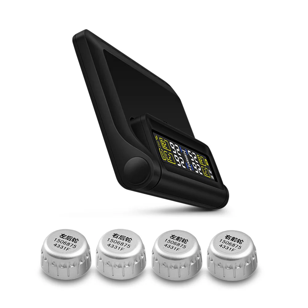 

Solar TPMS CAREUD T680 Car Wireless Tire Pressure Alarm Monitor System Display 4 External Sensor Temperature Warning