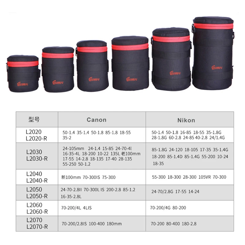 EIRMAI-Lens-bag-Extra-Thick-Nylon-Camera-Lens-Pouch-for-DSLR-Camera-Lens-case-For-Canon (1)