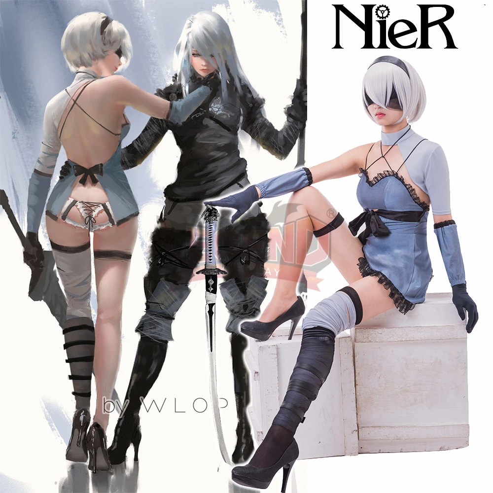 Костюм для косплея nier automatas NieR Automata 2b DLC 2017 новая версия YoRHa No. 2 тип B 2B полный