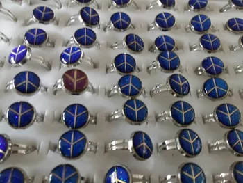 

Stainless steel mood ring high quality peace symbol adjustable opening mood ring