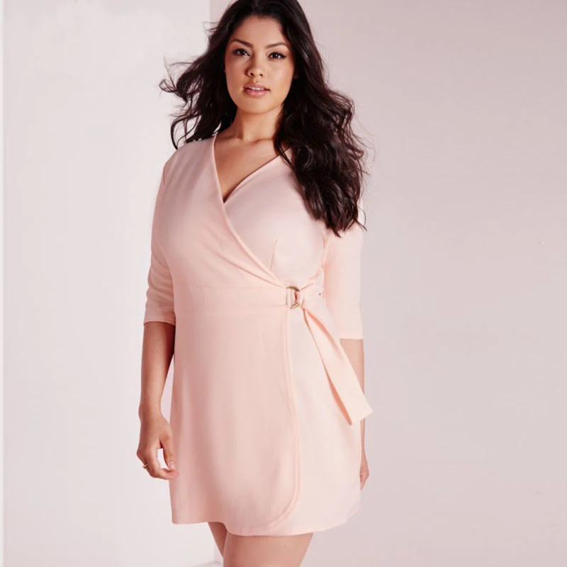 Женское платье кимоно с поясом и V образным вырезом размеры до 5xl|dress twill|dress models for