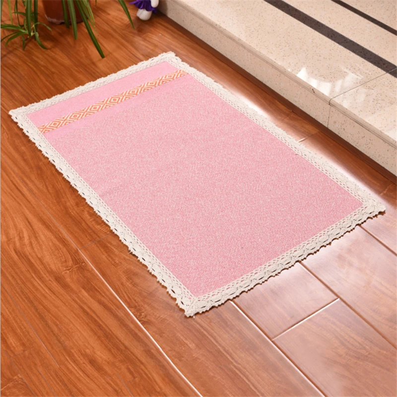 

AOVOLL Simple Pink Absorbent Non-slip Carpet Doormat for Entrance Door Kitchen Mats for Floor Vintage Home Decor Kitchen