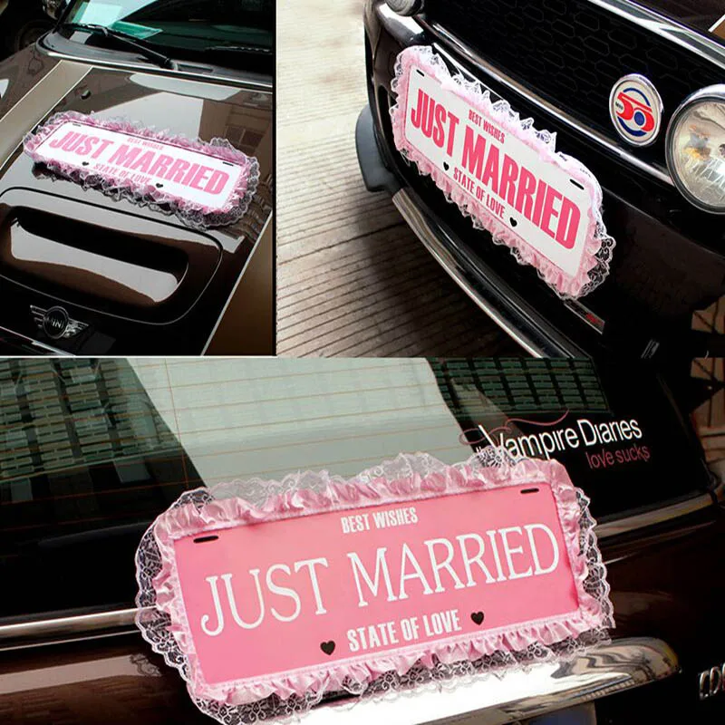 1pcs Just Married Wedding Car Decorations Wedding Engagement