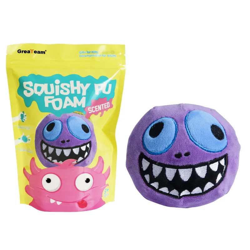 Plush Squishy Slow Rise Toy Christmas Cute Ball Plush Slow Rebound Decompression Toy Cute Animal 5