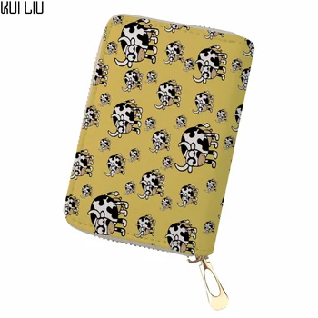 

Customized Unisex Personality passport cover card holder carton The head of the animal little Printing PU Leather card wallet
