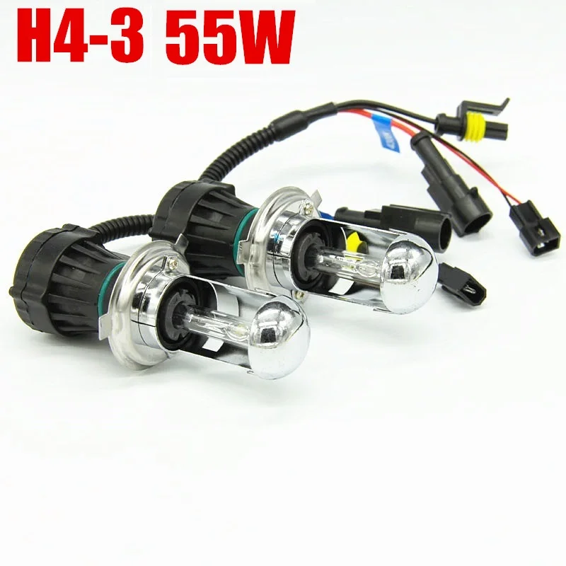 Bi xenon H4 HID лампы 55 Вт 9004 9007 H13 Замена H4-3 Hi Lo H4 Bi xenon H4 Биксенон светильник головной светильник лампы