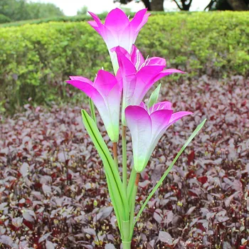 

Solar Power LED Fake Flower Lily Garden Stake Landscape Lamp Outdoor Yard Party Decor Lights GHS99