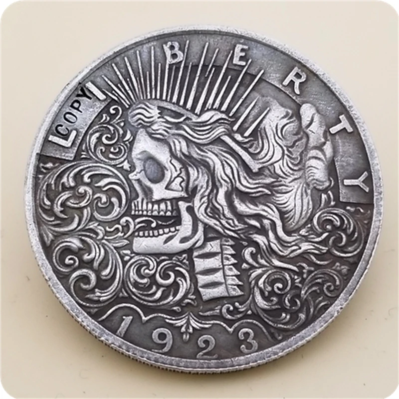 

Hobo Nickel Coin_1923-P Peace Dollar COPY COIN