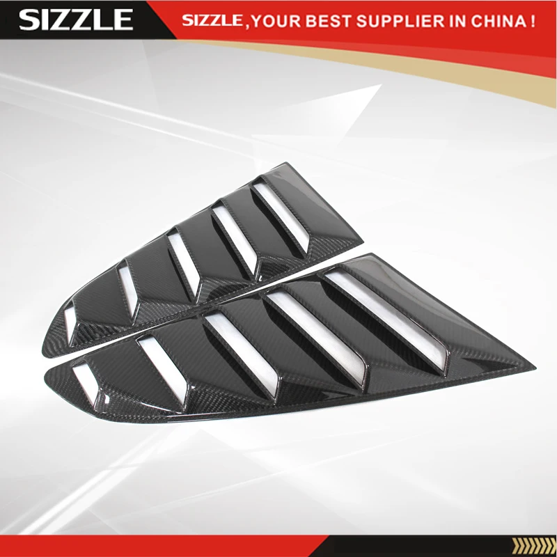 GT350R Style Carbon Fiber Rear Window Louvers For Ford Mustang 2015