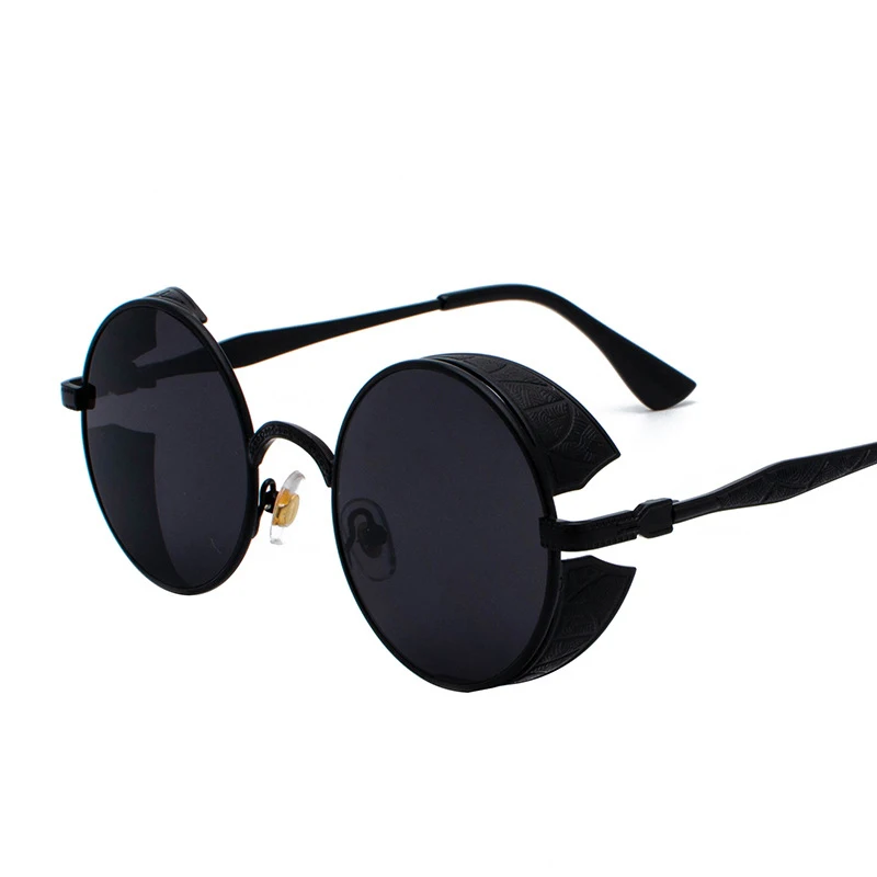 Новинка, металлические круглые солнцезащитные очки в стиле стимпанк для мужчин и женщин, модные очки, фирменный дизайн, Ретро стиль, Винтажные Солнцезащитные очки, UV400, gafas