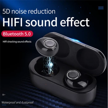 

Lyenn Capsule TWS Wireless Earbuds Bluetooth V5.0 Earphone Headset Deep Bass Wireless Earpiece HD Voice In Ear Earbuds for Phone