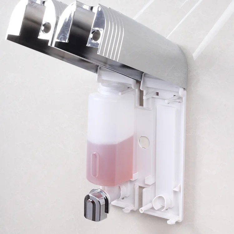 ITAS5525 гальванических пластик ручной жидкий мыльный шампунь диспенсер геля двойной мыло диспенсер высокого класса изысканный туалет для