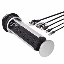 Novo padrão EUA com 3 EUA AC cabo de Alimentação de dados 1 1 VGA 1 HDMI 1 cabo de DADOS USB para OS EUA Japão México etc país tabela de uso múltiplo tomada