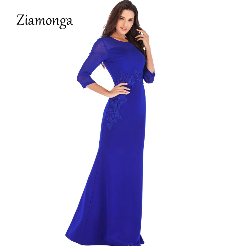 Ziamonga Vestidos Verano 2019 вечернее платье Русалка труба кружева провечерние м Bodycon длиной