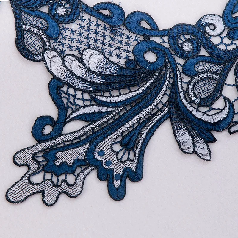 Misaya 1 шт. разноцветная вышитая кружевная горловина воротник DIY мотив ручной работы Аппликация в венецианском стиле нашивки для модного дизайна шитья