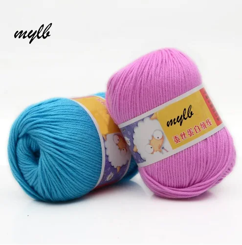 Mylb 1 шт. = 50 г тонкая камвольная нить хлопчатобумажная смешанная пряжа