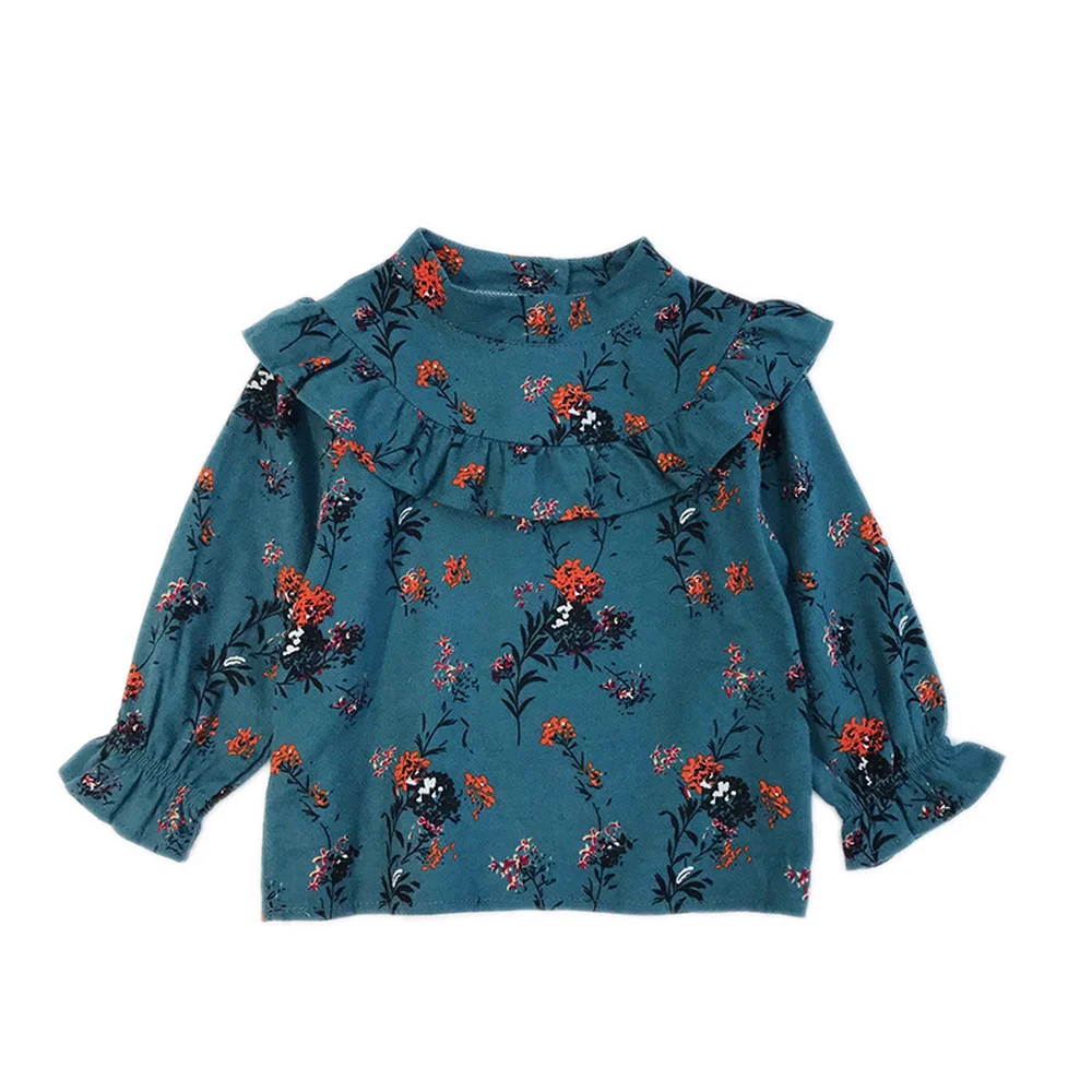 

#LHE01 Childre's Girls Floral Printed Lovely Blouses