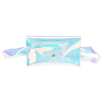 

Fashion Beach Waist Bag Women Messenger Cute Transparent Jelly Waterproof Crossbody Bag Chest Bag Handbag #2