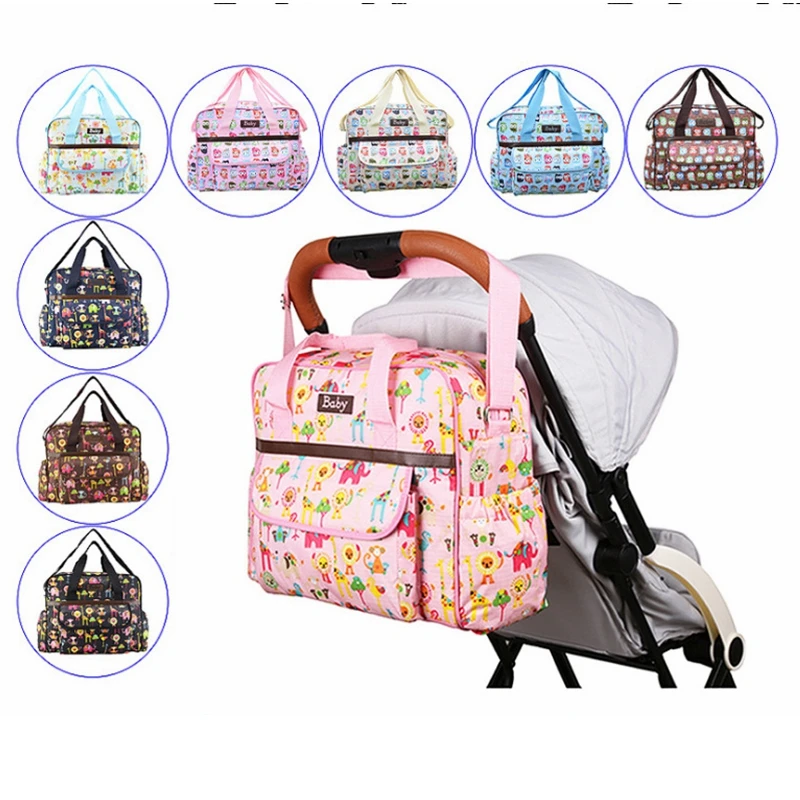 Cute Nylon Mother Baby Care Bags for Mom Travel Baby Stuff Accessories Newborn Changing Bags