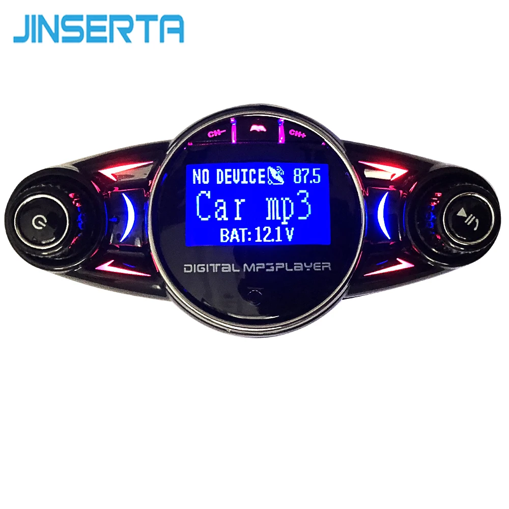 JINSERTA Bluetooth Handsfree Car Kit MP3 плеер fm-передатчик Aux модулятор с USB Зарядное устройство Поддержка USB TF Flash музыка