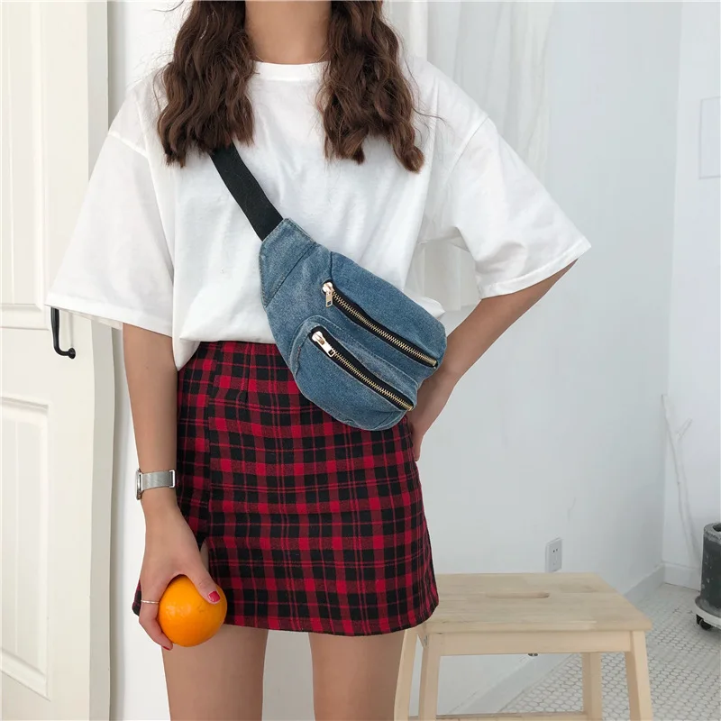 Fashion New Denim Summer Women Waist Bag Designer Shoulder Crossbody
