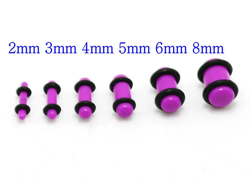 Purple Acrylic Hot Saddle Ear Plug Gauges With 2 Black O Rings Mix Color Size Wholesale Body Piercing Jewelry Free Shipping Plug In Ceiling Fan Plug Safetygauge Set Aliexpress