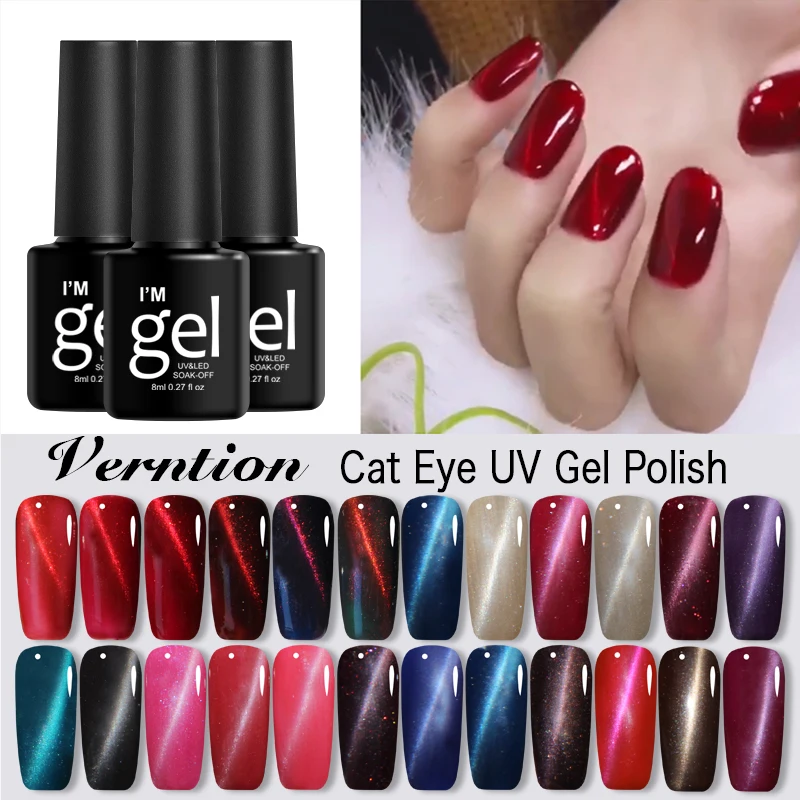 Новый Магнитный Гель лак для ногтей Verntion Color Magic 3d гель кошачий глаз дизайнерский