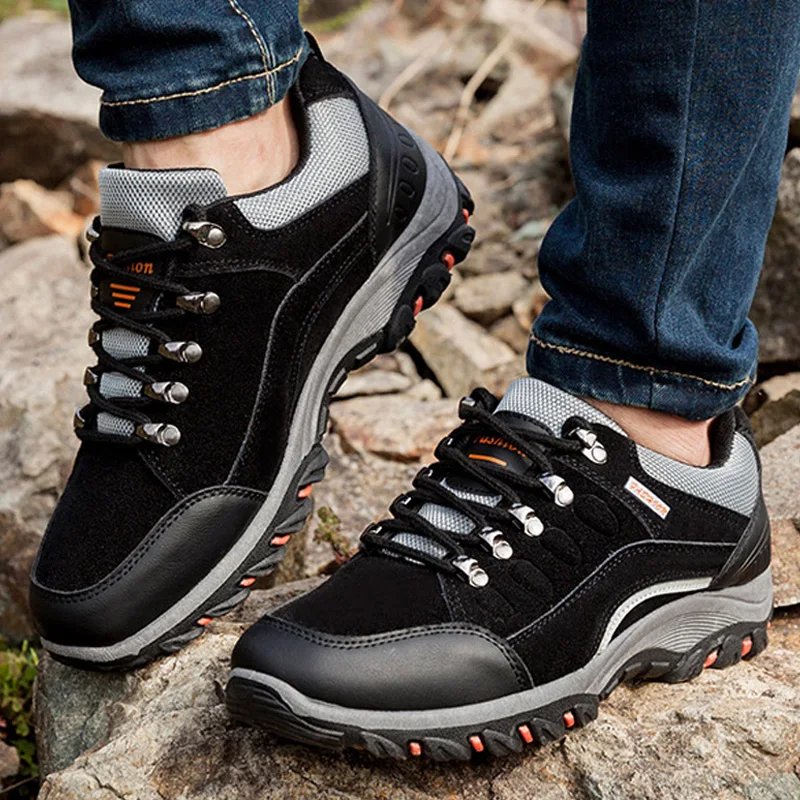 

Fashion Men Sneakers Shoes Men Casual Shoes Lace Up Antiskid Walking Shoes Comfortable Sneakers Men Outdoor Hiking Shoes