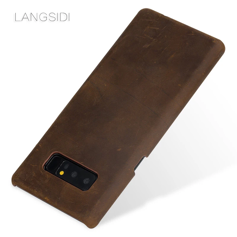 

Luxury Custom Real Leather Mobile Phone Cover Case For Samsung Galaxy note8 phone case Handmade a variety of styles