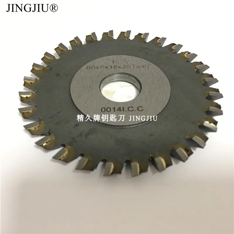 milling cutter 28 teeth Iron 80X5X16mm blade for JINGJI mini P1 P2 flat key cut machine pinion
